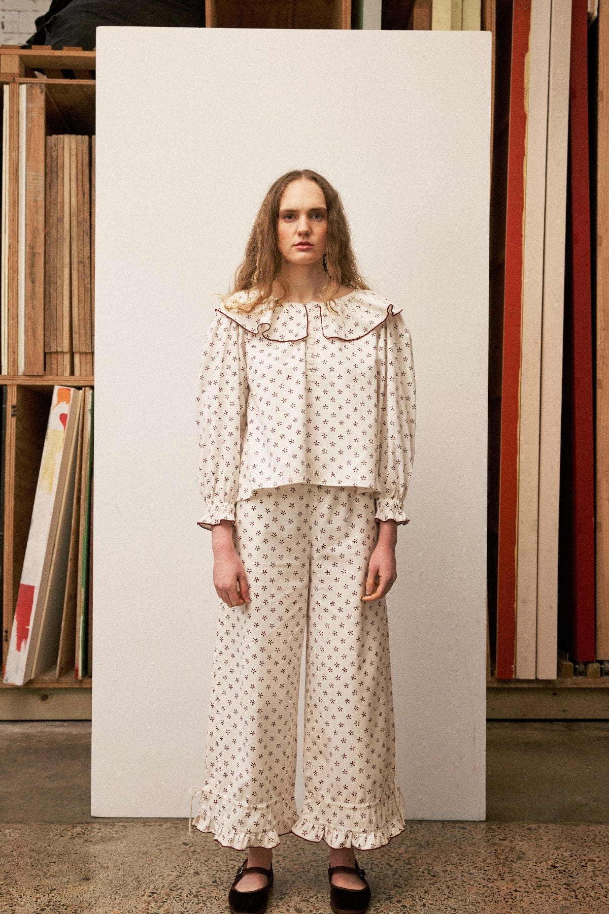 PEGGY BLOUSE - DAISY PRINT